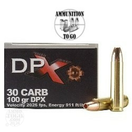 20rds - 30 Carbine Corbon DPX 100gr. Hollow Point Ammo